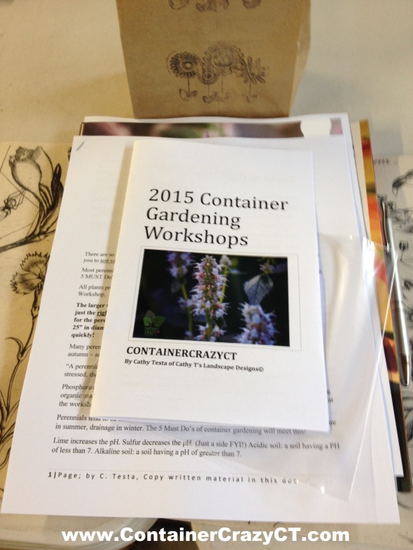 Each Attendees Receives Instructional Booklets and Plant Catalogues